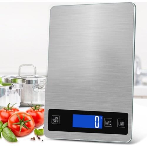 15Kg 1g/0.1oz Digital Kitchen Scale Electronics Scale Stainless Steel Weighing Scale LCD Digital Cooking Scale Charge USB
