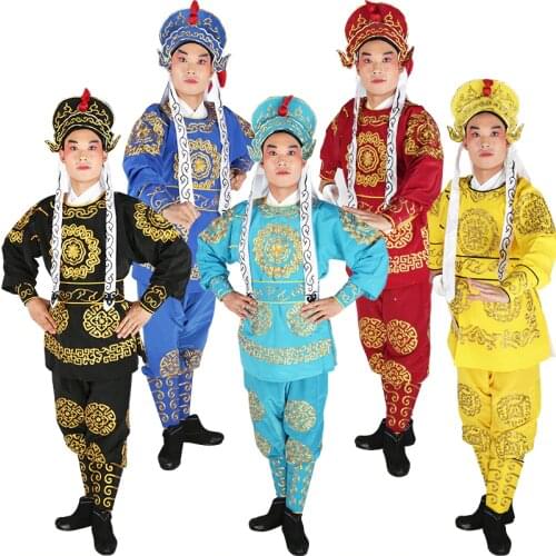 Ancient Opera drama mens military clothing film TV drama soldier long suits Sichuan Opera face changing mens military costume