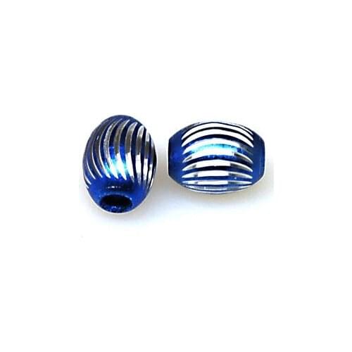 Miasol 8*11 MM Carving Stripe Oval Aluminium Metal Spacers Beads For Diy Jewelry Making
