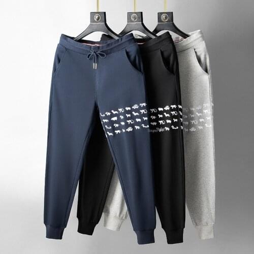 TB BROWIN Men Trouser Sport Casual Cotton Embroidery Animal Korean Design Women Sweatpants Couple Wear Korean Design High Qualit