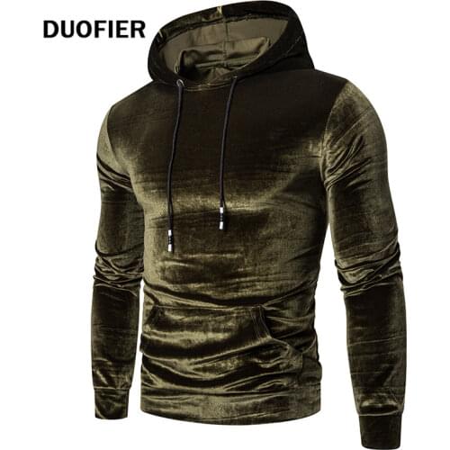 Mens Hoodies Sweatshirt Velour Long Sleeve 2021 Autumn Spring Casual Streetwear Coat Boy Solid Color Hooded Slim Male Tracksuits