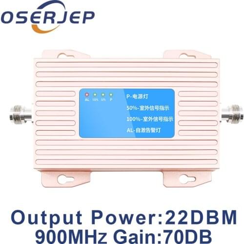 OSERJEP Update 70dB 2G Repeater GSM 900 Band Phone Signal Cellphone Cellular Amplifier UMTS GSM Not Include Antenna