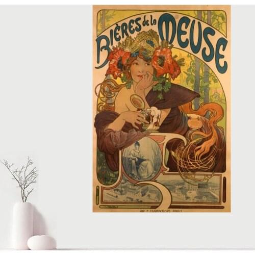 Alphonse Mucha Style Posters Wall Art Decor Picture Modern Home Decor Room Decoration Quality Canvas Poster Painting