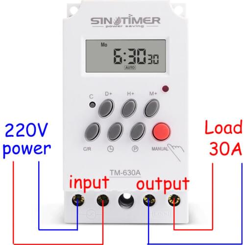 30amp 220V AC MINI Digital TIMER SWITCH 7 Days Programmable Time Relay FREE SHIPPING