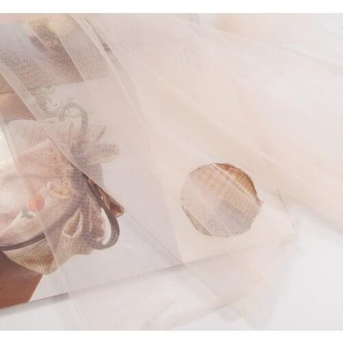 5 meters 155cm 61" width pink mesh tulle fabric girl princess skirt wedding dress clothes materials LX145