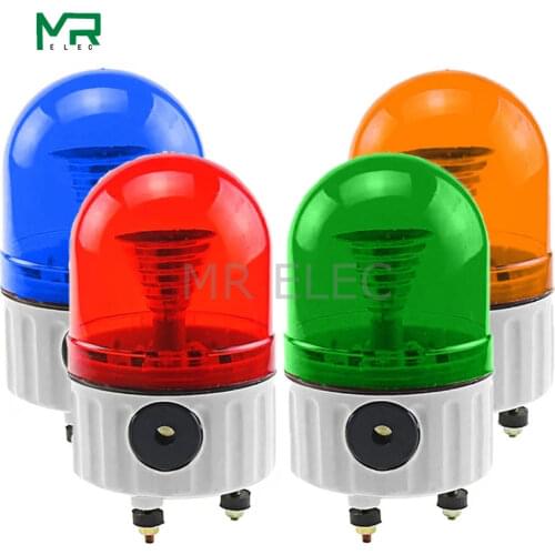 With voice LED strobe Alarm Lamp light siren Red, yellow, blue, green LED warning light 12V 24V 110V 220V