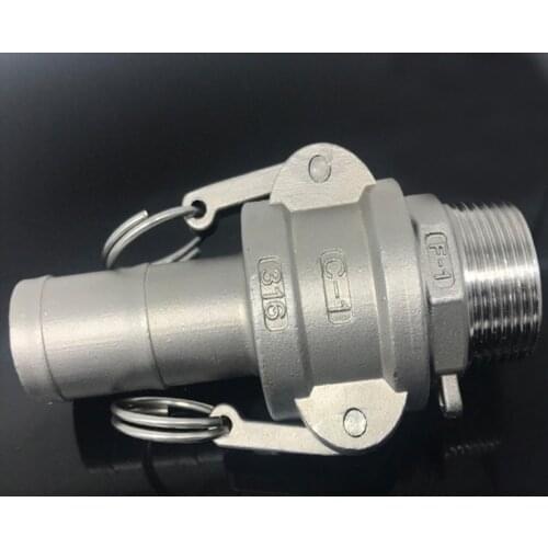 Quick connect hose Tail Barb 304 Stianless Steel Type C+F Socket Camlock Fitting Cam and Groove Coupler outside the wire joint
