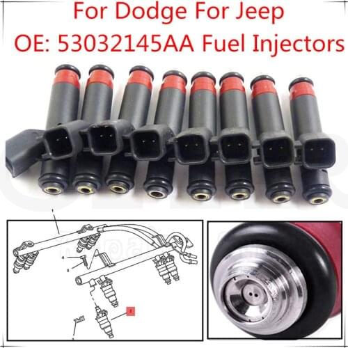 OEM 53032145AA Fuel Injector For Dodge Dakota for Jeep Grand cherokee 4.7L V8 812-12144 81212144 812-12128 81212128 0280156007