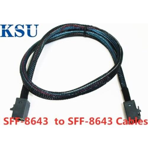 ULT-BEST Mini SAS SFF-8643 to SFF-8643 SAS Raid Data Cable Comply with SAS3.0 12Gbps for Server AID Card 1M