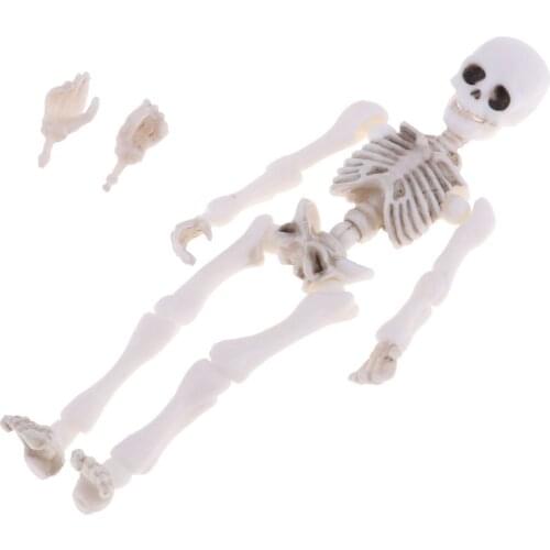 Vintage Miniature 8.7cm Skeleton Doll Action Figures Playset Kid Pretend Toy