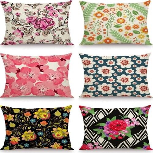 XUNYU 30X50cm/40x60cm Cushion Cover Cartoon Flower Pillow Cases Decorative Throw Pillow Cover for Sofa Bedroom JX034