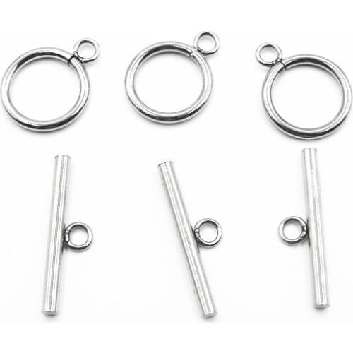 5 Set/lot Stainless Steel OT Clasps Bracelet Toggle Clasp Buckle Connector for DIY Handmade Jewelry Making Accessories Supplier