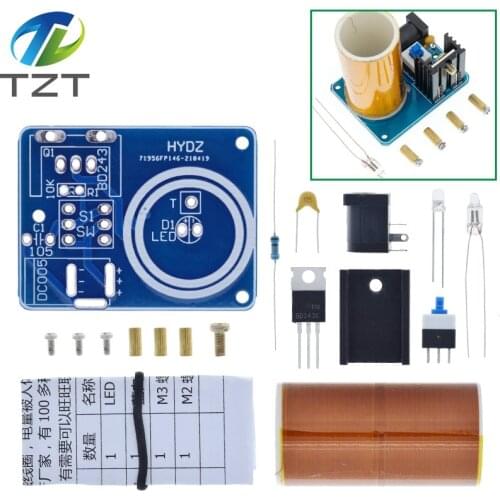 1PCS BD243 Mini Tesla Coil Kit Magic Props DIY Parts Empty Lights Technology Diy Electronics BD243C