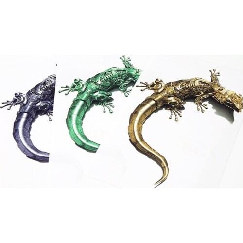 10x Creative Mechanical Gecko Reflective Car Stickers Disaster Avoidance Waterproof Sun Protection Safety Shelter Decals