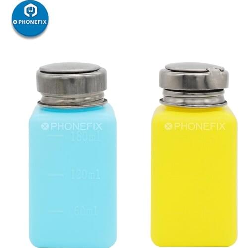 180ML Component Pot Bottle Plastic Alcohol Bottle Liquid Remover Dispenser for Filling Alcohol Cleaning Phone Repair