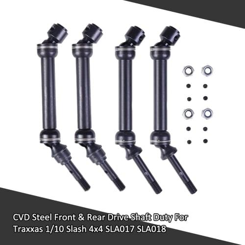 2021 NEW CVD Steel Front & Rear Drive Shaft Assembly Heavy Duty For Traxxas 1/10 Slash 4x4 SLA017 SLA018 Wholesale Dropshipping