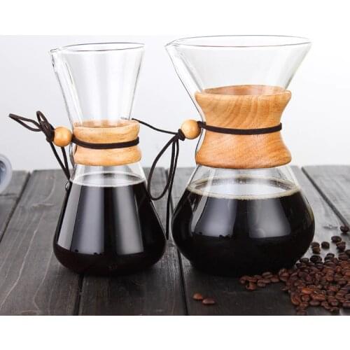 600/800mm Heat Resistant Glass Coffee Pot Coffee Brewer Cups Counted Coffee Maker Percolator