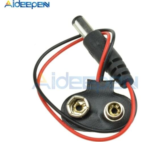 5Pcs DC 9V Battery Button Power Cable Battery Buckle Snaps Power Cable Connector For Arduino 9V Battery Buckle