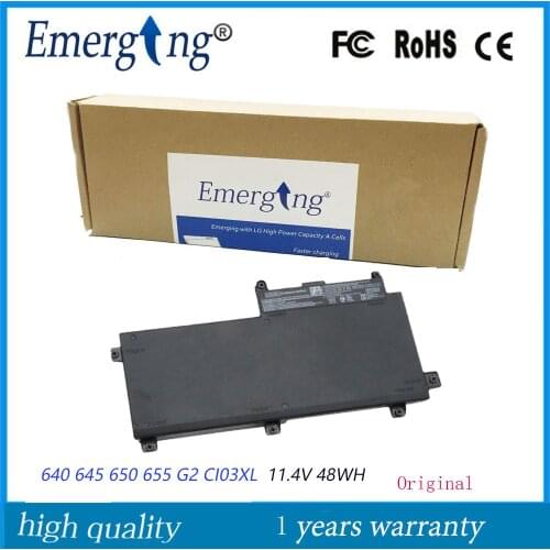 11.4V 48WhNew Original Laptop Battery CI03XL for HP ProBook 640 645 650 655 G2 CI03 HSTNN-UB6Q 801554-001