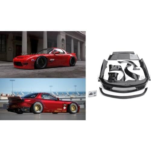 Car Accessories FRP Fiber Glass Bodykits Fit For 1992-1997 RX7 FD3S RB V2 Style Bumper Lip Fender Diffuser Spoiler
