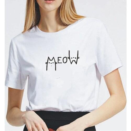 White Black Print T-shirt Women 2021 Summer New Fashion Short Sleeve Round Neck Cotton Tees Tops Harajuku Tumblr T Shirt