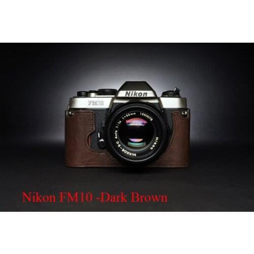 Handmade Genuine Leather Camera Case Half Body Cover Bag For FM10 FA camera Half case Cover Bag