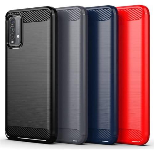 For Xiaomi Redmi 9T Case Luxury Carbon Fiber Skin Full Soft Silicone Cover Case For Redmi 9T 9 T Redmi9T Phone Cases