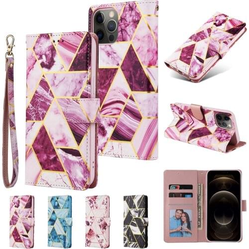 Flip Wallet Case For iPhone 12 With Lanyard Photo Frame Card Slots Stand For iPhone XS Max XR XS X 8 7 6S 6 Plus 5S SE 5