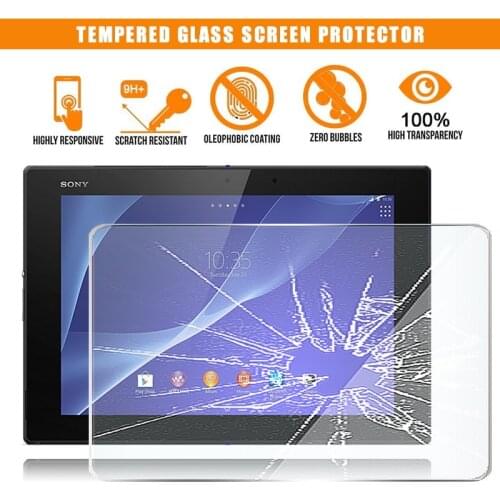 For Sony Xperia Z4 Tablet 10.1" Tablet Tempered Glass Screen Protector Scratch Resistant Anti-fingerprint Film Cover