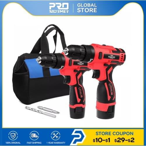 Electric Cordless Drill Screwdriver 3/8-Inch Mini Wireless Power Driver Tools Set With Drill Accessories By EXCITEDWORK