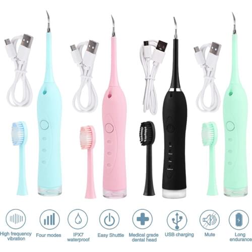 Electric Sonic Scaler Tooth Calculus Remover Tooth Stains Tartar Tool Dentist Teeth whitening Toothbrush Kit