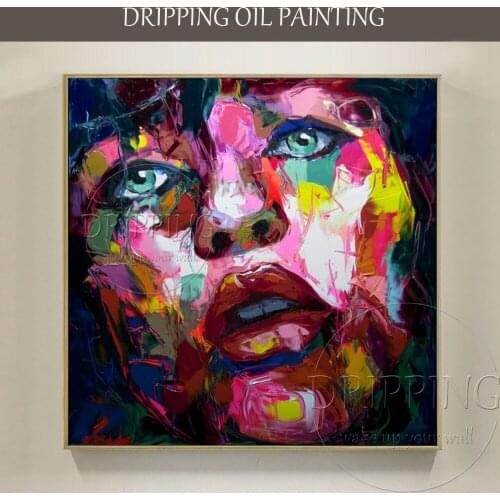 Artist Hand-painted Abstract Figure Francoise Nielly Oil Painting on Canvas Reproduction Francoise Nielly Portrait Oil Painting