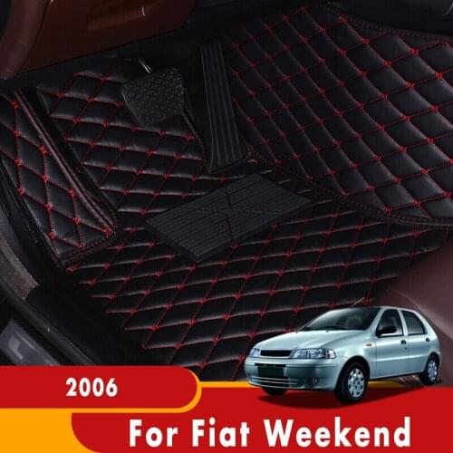 Leather Carpets For Fiat Weekend 2006 Car Floor Mats Rugs Foot Pads Waterproof Custom Auto Styling Interior Accessories Covers