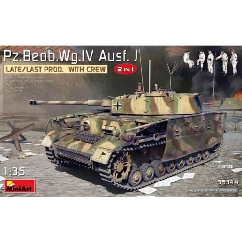 MiniArt 35344 1/35 Scale "Pz.Beob.Wg.IV Ausf. J Late/Last Prod. 2 in 1 w/Crew" Model Kit