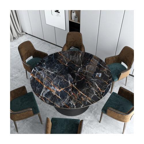 Marble pattern PVC Table Cloth Round Waterproof Oil Proof Table cover European Imitation 1.5mm thickness table cloth
