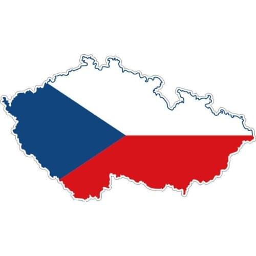 15CM*9CM for Personality Czech Republic Map Flag Car Sticker Bike Car Decal Caraccessories Decoration