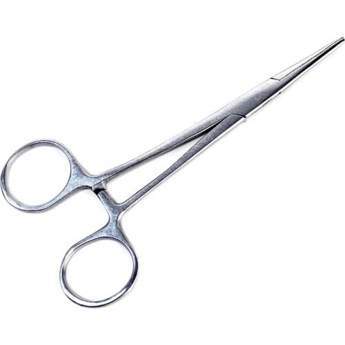 Pet Scissors Straight Curved Tip Ear Hair Clamp Stainless Steel Hemostatic Forceps for Dogs Cats Defeathering Plier Dog Grooming