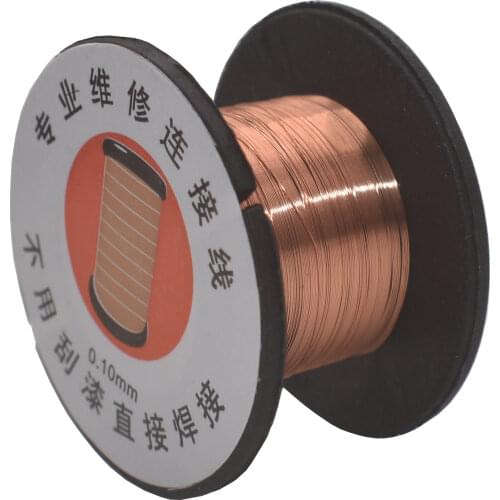 Wholesale 0.1mm Jump Wire Copper Wire Reel Line Soldering Solder PPA Enamelled Roll Fly line for Cellphone Repair 2000pcs/lot