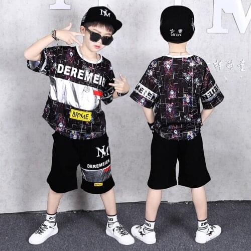 4-14 Years Summer Boy Clothing Set 2021 New Fashion Casual Active T-shirt+ Pant Kid Children Boy Teenager Clothing