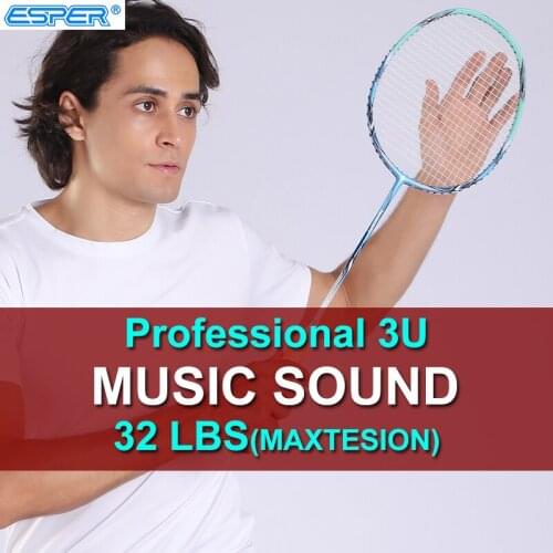 ESPER V7 Badminton Racket Professional Graphite Carbon Fiber Racquet Lightwight High Tension With String and Gifts For Adult