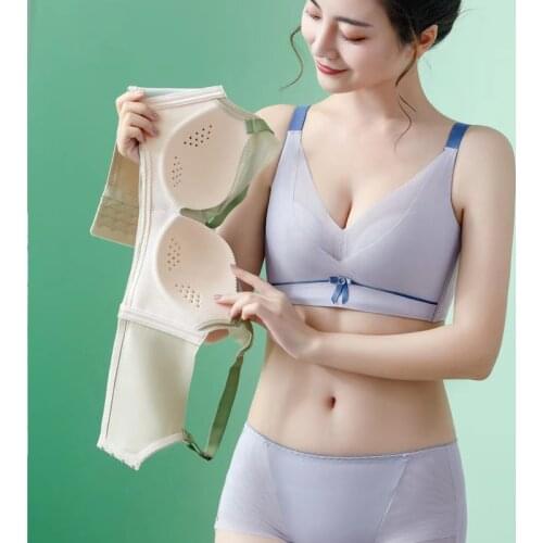 Sexy seamless Brassiere sets Breathable thin cup Bras For Women Bralette Wire Free Lingerie Tube Top Underwear Push Up bra set