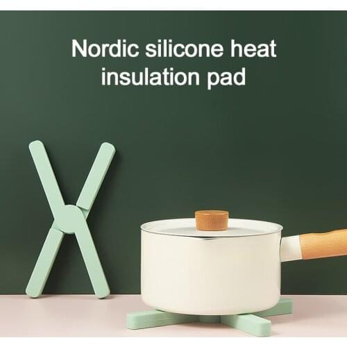 Foldable Silicone Pad Heat-resistant Potholder Non-Slip Pot Mat Plastic Insulation Coaster Table Placemat utensilios de cocina