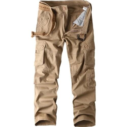 Spring Men Multi Pocket Cargo Trousers Outdoors Sports Mountaineering Camping Trekking Riding Fishing Hunting Overalls Pants