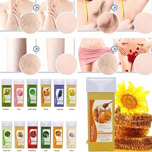 Depilatory Wax Epilator 4 Taste Depilatory Waxing Cream Facial Body Bikini Underarm Honey Hair Removal Wax All Types Skin