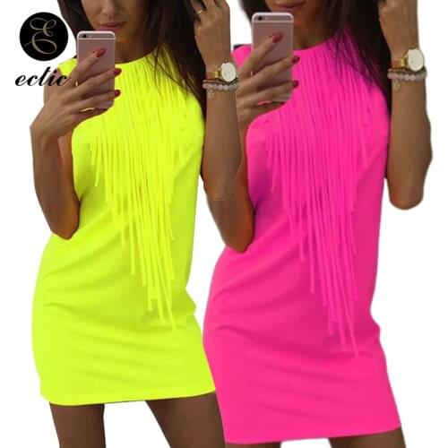 Elegant Sleeveless Fringe Evening Sukienka Dress Tight Women Bodycon Casual Sexy Dresses Party Night Club Dress 2020 Robe Femme