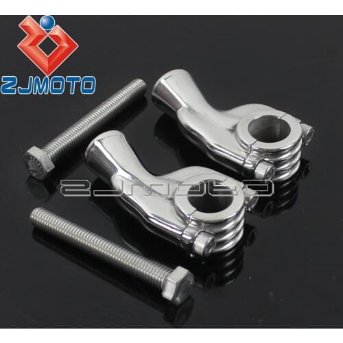 Old School Motorcycle 1" Mounts Handlebar Risers For Harley Honda yamaha Cruiser Chopper Bobber 25mm Handlebar Rise Kit Clamps