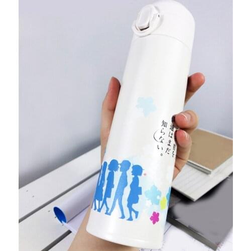 1pcs Anime Cartoon We still don't know the name of the flower we saw that day Portable Stainless Steel Cup Water Bottle Gift