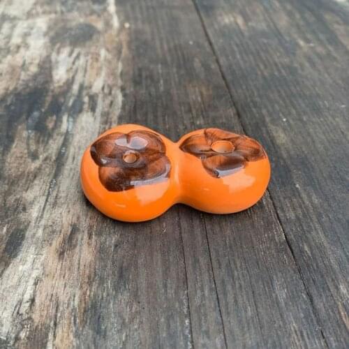 1PC Persimmon Shaped Ceramic Incense Holder Sticks Chopstick Rest DIY Home Decoration Supplies