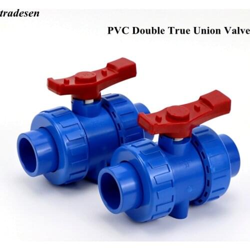 1pc Blue20mm 25mm 32mm 40mm 50mm 63mm PVC Ball Valve Union Valve PVC Water Pipe Connector Plumbing Hose Fittings Slip Shut Valve