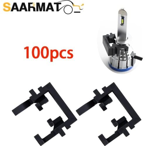 100×H1 LED Headlight Bulb Holder Stand Adapter For Ford Focus Fiesta Mondeo Car Auto High Beam Headlamp Light Base Mount Socket